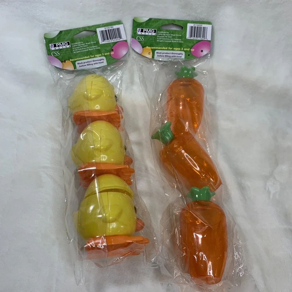 2006 Dudley's Easter Egg Hunt Vtg Candy Containers Holders Carrots Chicks‎ NEW - Picture 16 of 16